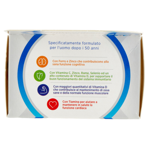 Multicentrum Uomo 50+ Integratore Multivitaminico con Vitamina D, B12, Calcio e Magnesio 30 cpr 40 g