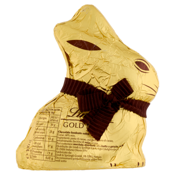 Lindt Gold Bunny Coniglietto Pasqua Cioccolato fondente 100g