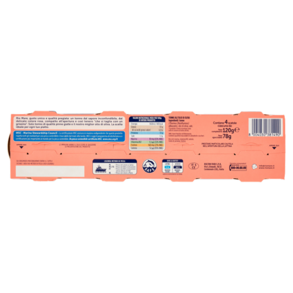 Rio mare Tonno all'Olio di Oliva 4 x 120 g