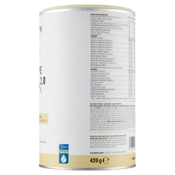 foodspring Shape Shake 2.0 Gusto Vaniglia 420 g