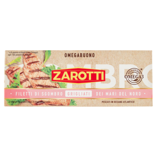Zarotti Filetti di Sgombro Grigliati dei Mari del Nord in Olio Delicato 120 g