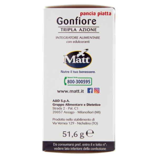 Matt Benessere Gonfiore pancia piatta 24 stick 51,6 g