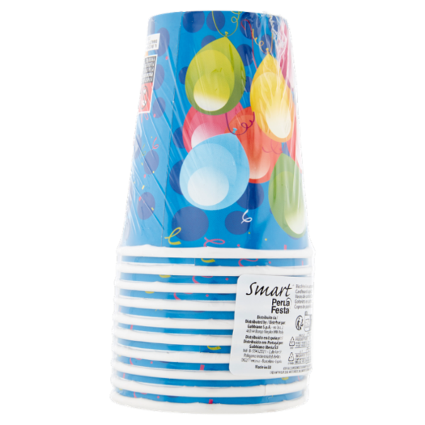 Smart PerLa Festa Bicchieri in cartoncino 25 cl 10 pz