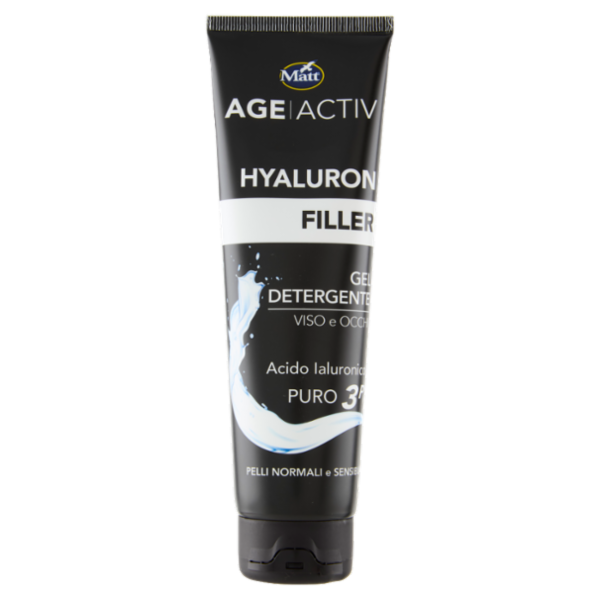 Matt Age Activ Gel Detergente Idratante Delicato Viso e Occhi Acido Ialuronico Puro 3P 150 ml