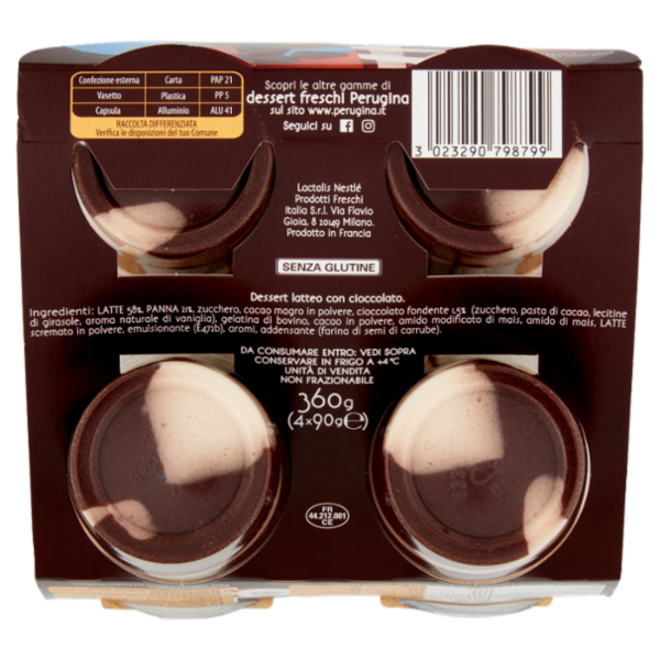 PERUGINA Vortici Mousse cioccolato 4 x 90 g
