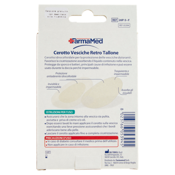 FarmaMed Cerotto vesciche Retro Tallone 2 Formati 5 pz