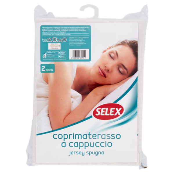 Selex Coprimaterasso a Cappuccio Matrimoniale Jersey Spugna