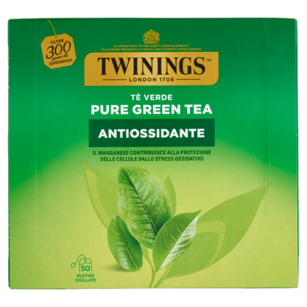 Twinings Tè Verde Pure Green Tea 50 x 2g