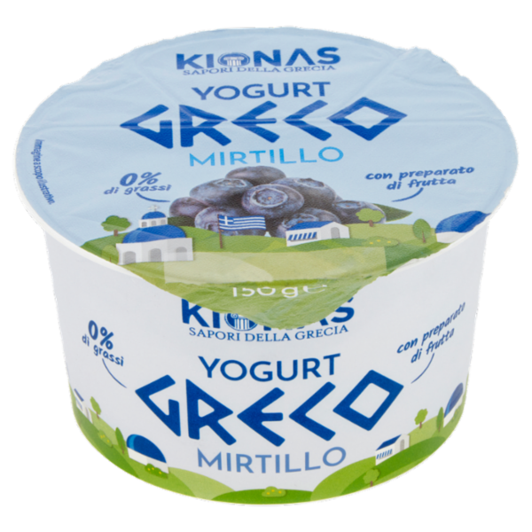 Kionas Yogurt Greco Mirtillo 0% di grassi 150 g