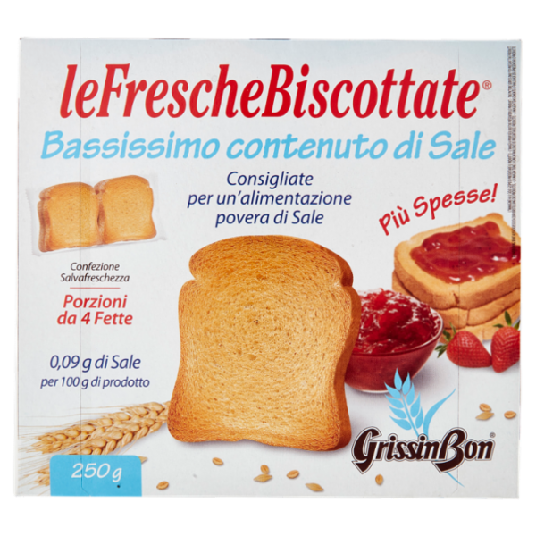 GrissinBon leFrescheBiscottate Bassissimo contenuto di Sale 250 g