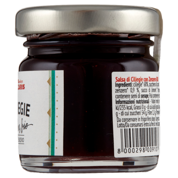 Lazzaris Ciliegie salsa bio con Zenzero 40 g