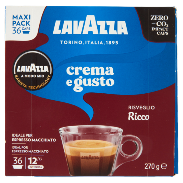 Lavazza A Modo Mio crema e gusto Ricco 36 Capsule 270 g