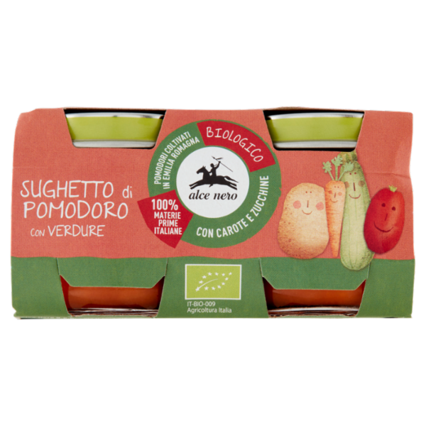 alce nero Sughetto di Pomodoro con Verdure 2 x 80 g