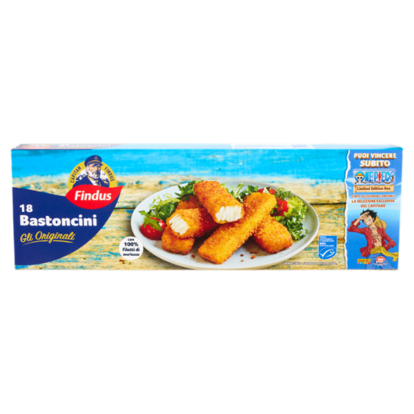 Capitan Findus 18 Bastoncini con 100% Filetti di Merluzzo 450 g