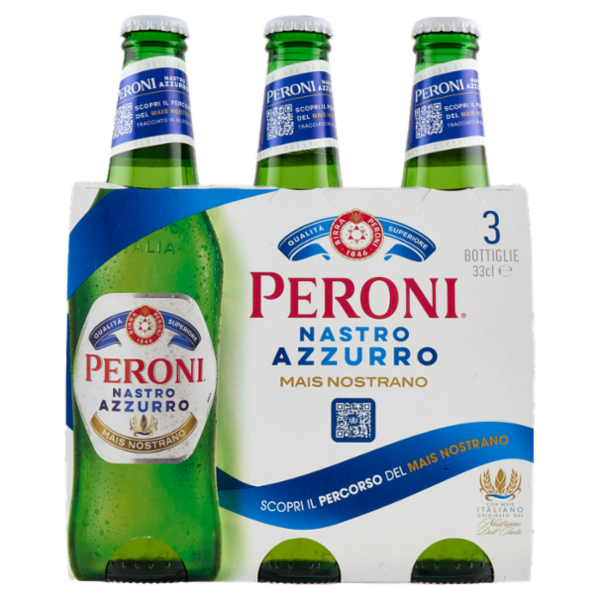 Peroni Nastro Azzurro Mais Nostrano Birra 3 x 33 cl