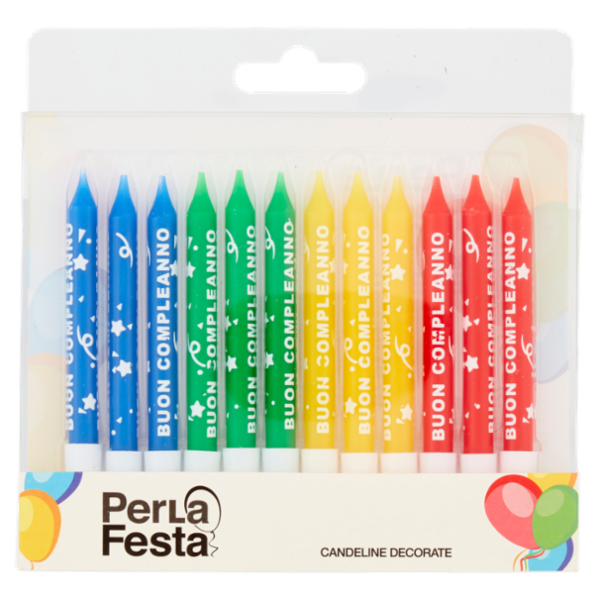 PerLa Festa Candeline Decorate Buon Compleanno 12 pz
