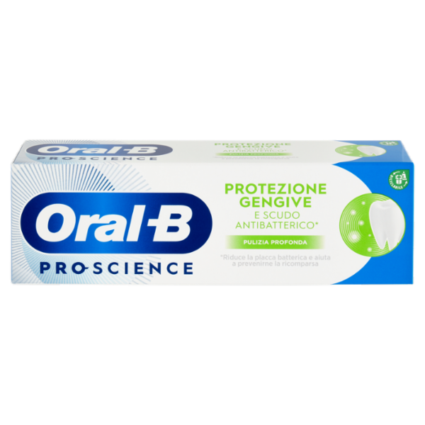 Oral-B Pro-Science Dentifricio Protezione Gengive e Scudo Antibatterico* Pulizia Profonda 75 ml