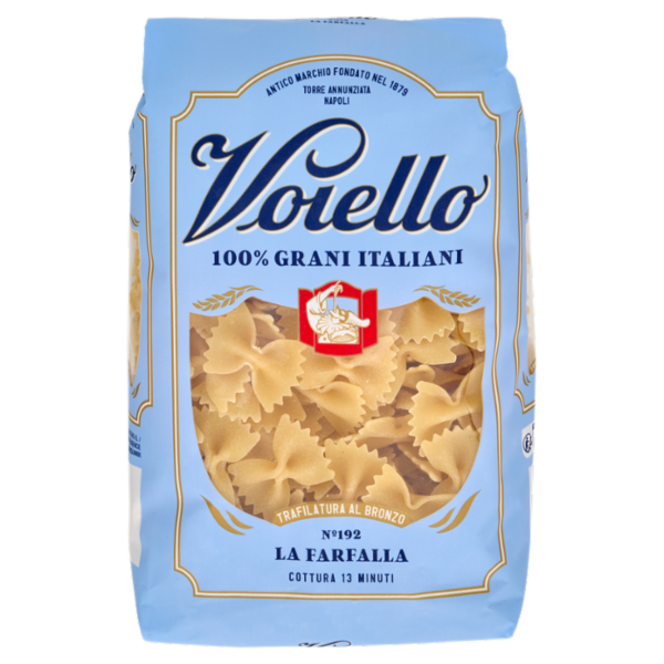 Voiello Pasta La Farfalla N°192 grano Aureo 100% italiano Trafilata bronzo 500g