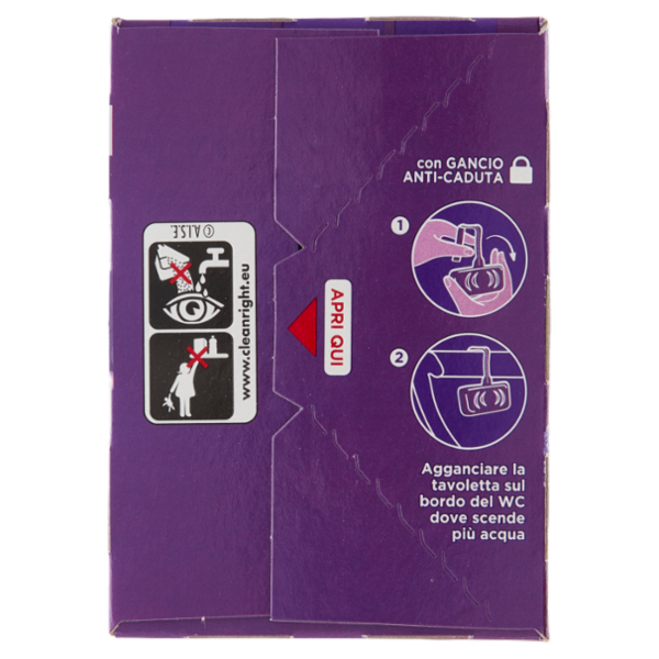 Wc Net - Tavoletta Profumoso 3 Effect, Detergente Igienizzante Solido WC, Lavender Fresh, 4 Pezzi