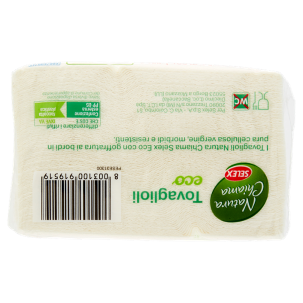 Selex Natura Chiama Tovaglioli 2 Veli 33X33 cm Bianchi 100 pezzi