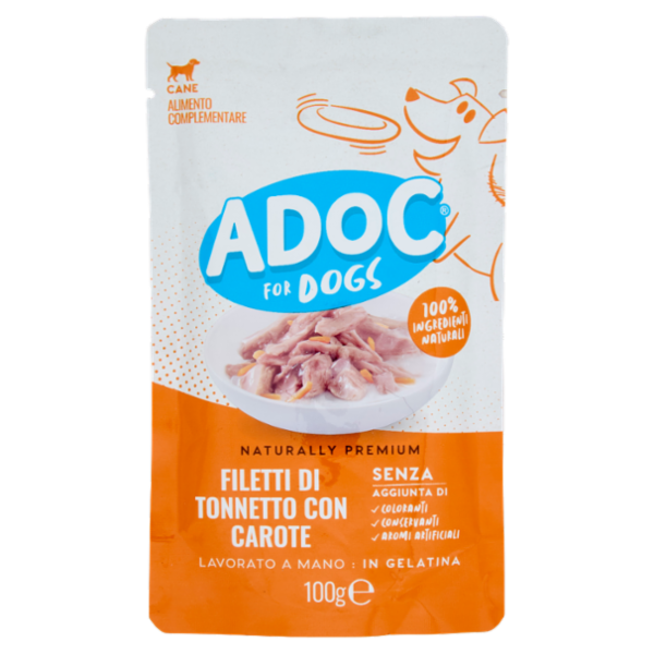 ADoC Naturally Premium Filetti di Tonnetto con Carote 100 g