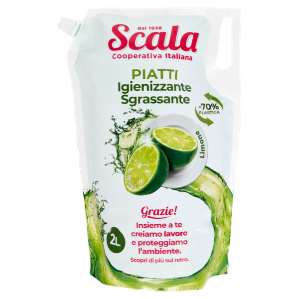 Scala Piatti Igienizzante Sgrassante Limone ecoricarica 2L