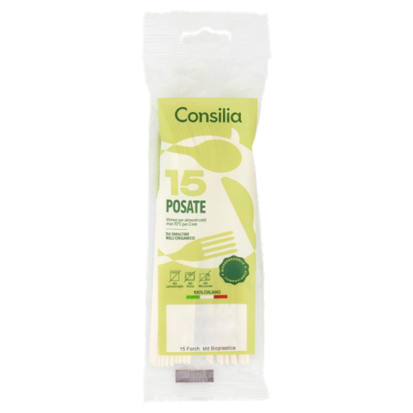 Consilia Forchette Bioplastica 15 pezzi