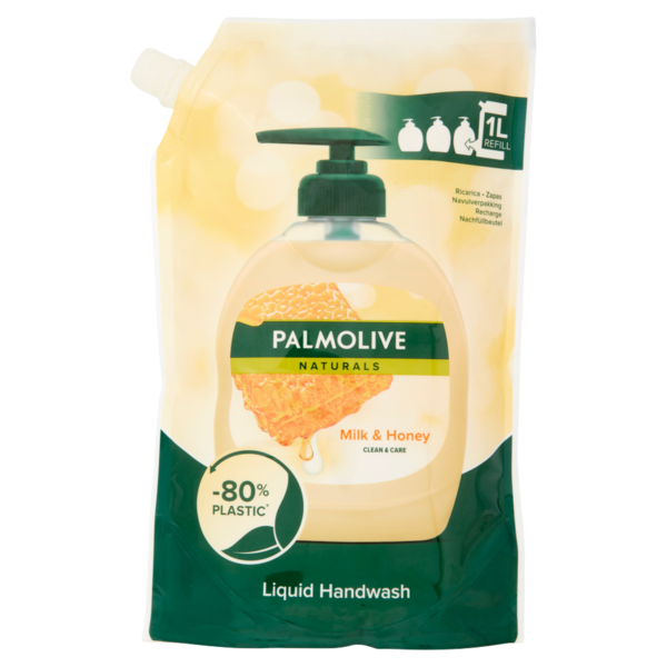 Palmolive ricarica sapone liquido mani Naturals latte e miele 1 L