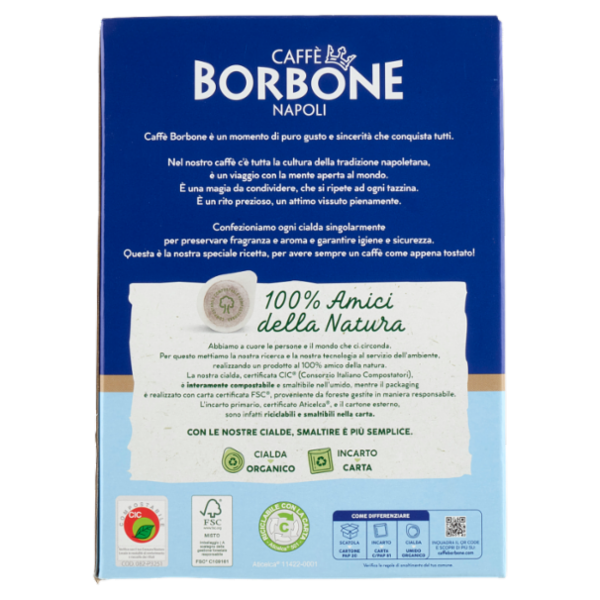 Caffè Borbone Miscela Nobile Cialde Compostabili 50 x 7,2 g