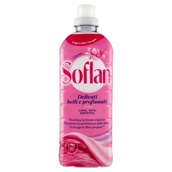 Soflan detersivo liquido Classic per lana, seta, sintetici 900 ml