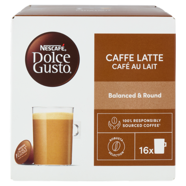 NESCAFÉ DOLCE GUSTO Caffelatte Caffè con Latte 16 capsule 160 g