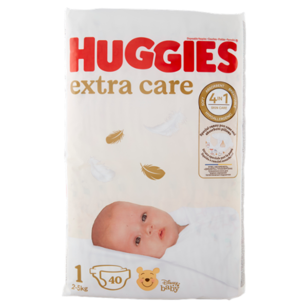 Huggies extra care Pannolini 1 2-5 Kg 40 pz