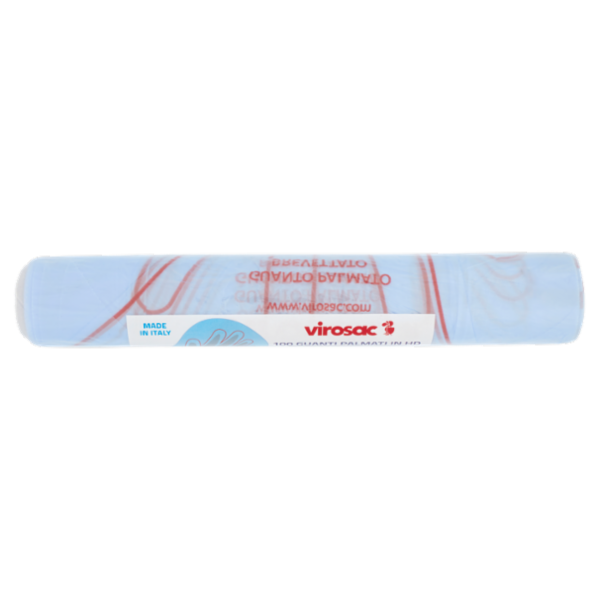 virosac Guanti Palmati in HD Taglia Unica - Trasparenti in rotolo - Monouso 100 pz