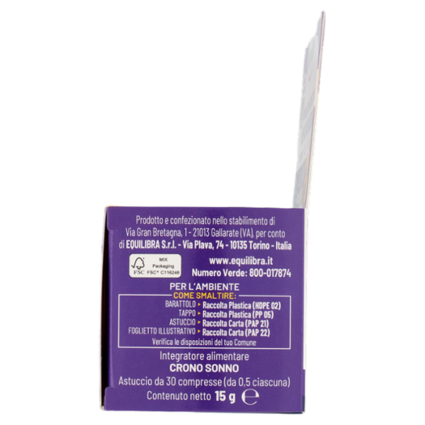 equilibra Crono Sonno Compresse Triplo Strato 30 x 0,5 g