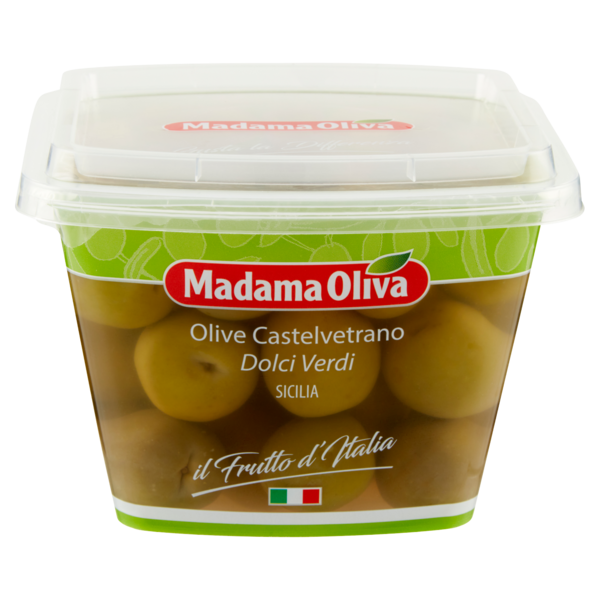 Madama Oliva il Frutto d'Italia Olive Castelvetrano Dolci Verdi 480 g