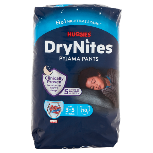 Huggies DryNites Pyjama Pants Age 3-5 16-23 Kg 10 pz