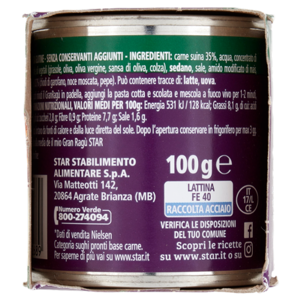 Star il mio Gran Ragù Extra Gusto 3 x 100 g