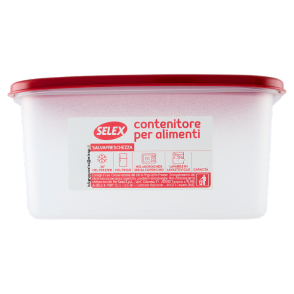 Selex Contenitore per Alimenti Freezer/Frigo Rettangolare 1,70 L