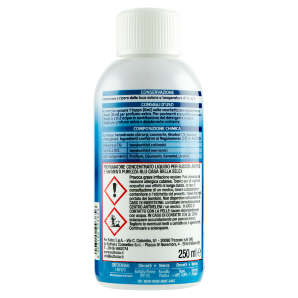 Selex Casa Bella Profumatore Liquido Purezza Blu 40 Lavaggi 250 ml