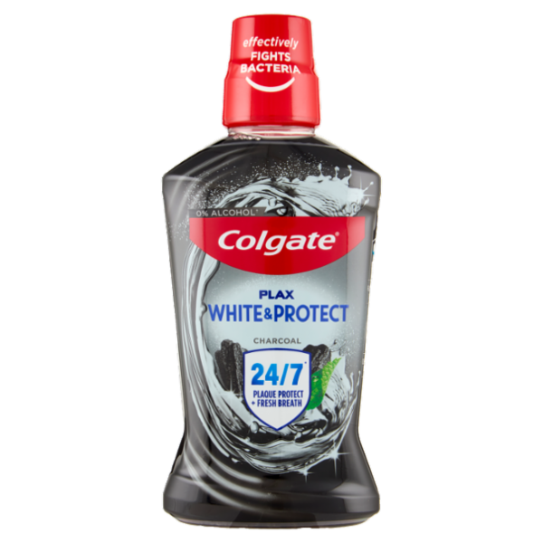 Colgate collutorio sbiancante carbone Plax White & Charcoal 500 ml