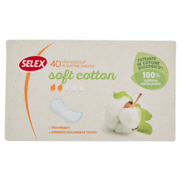 Selex Proteggi Slip in Cotone Biologico in Bustine Singole 40 pezzi