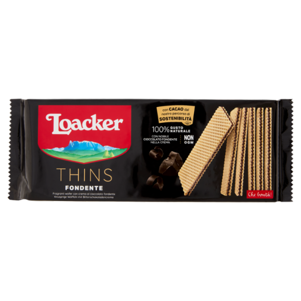 Loacker Wafer Thins Fondente con crema al cioccolato wafers 150g