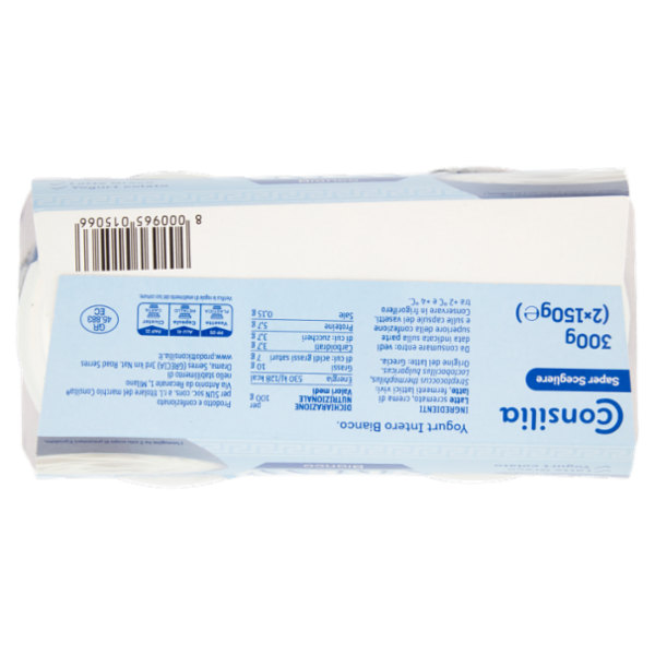 Consilia Saper Scegliere Yogurt Intero Greco Bianco 2 x 150 g