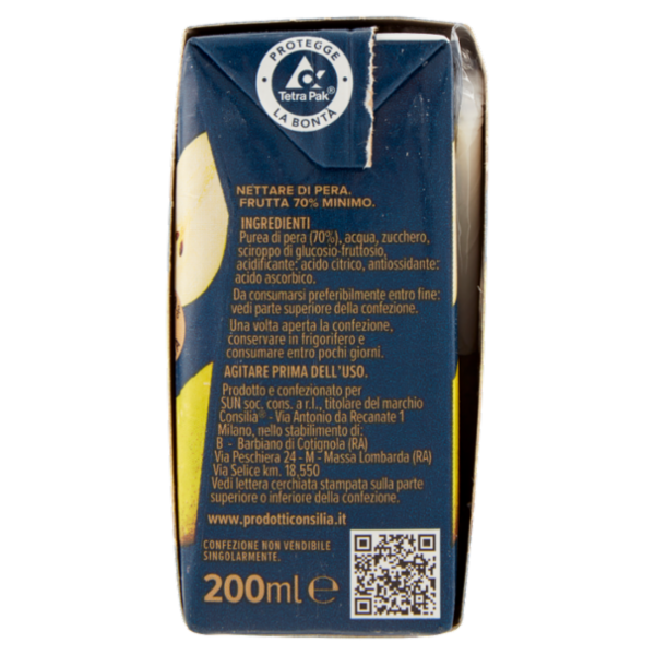 Consilia Optima Nettare di Pera 70% Frutta 3x200 ml
