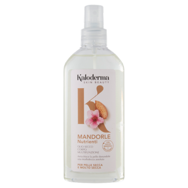 Kaloderma Mandorle Nutrienti Olio Secco Corpo Multifunzione per Pelle Secca e Molto Secca 200 ml