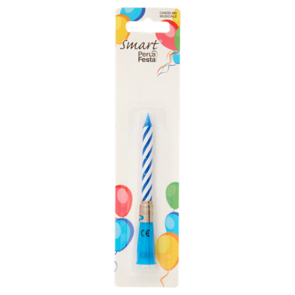 Smart PerLa Festa Candelina Musicale azzurra 1 pz
