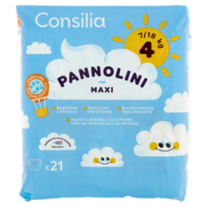 Consilia Pannolini Per Bambini Maxi 7-18 Kg 4 21 Pezzi