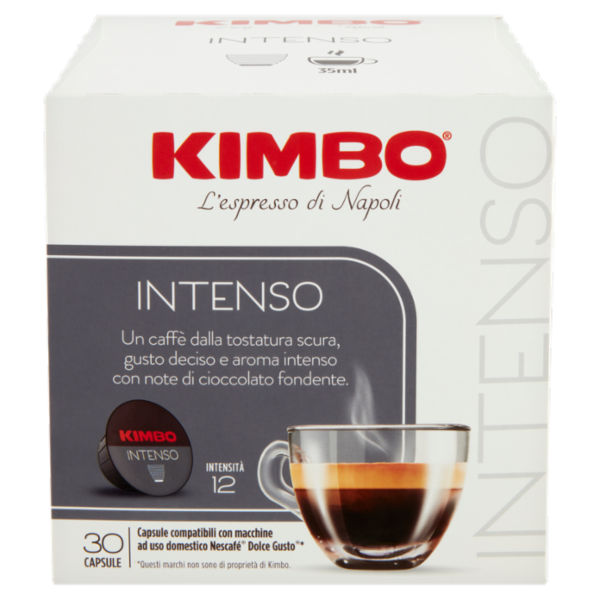 Kimbo Intenso Capsule Compatibili con macchine Nescafé Dolce Gusto* 30 x 7 g