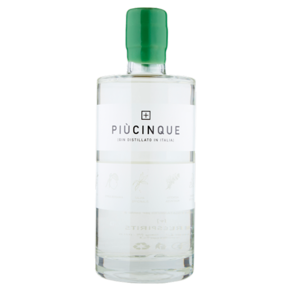 Piùcinque [ Gin Distillato in Italia ] 70 CL