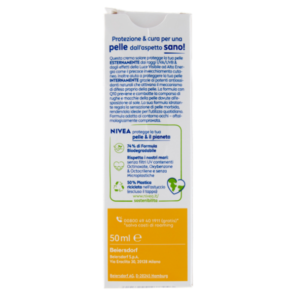 Nivea Sun UV Viso Anti-Età Q10 Pelle normale/secca 30 Alta 50 ml